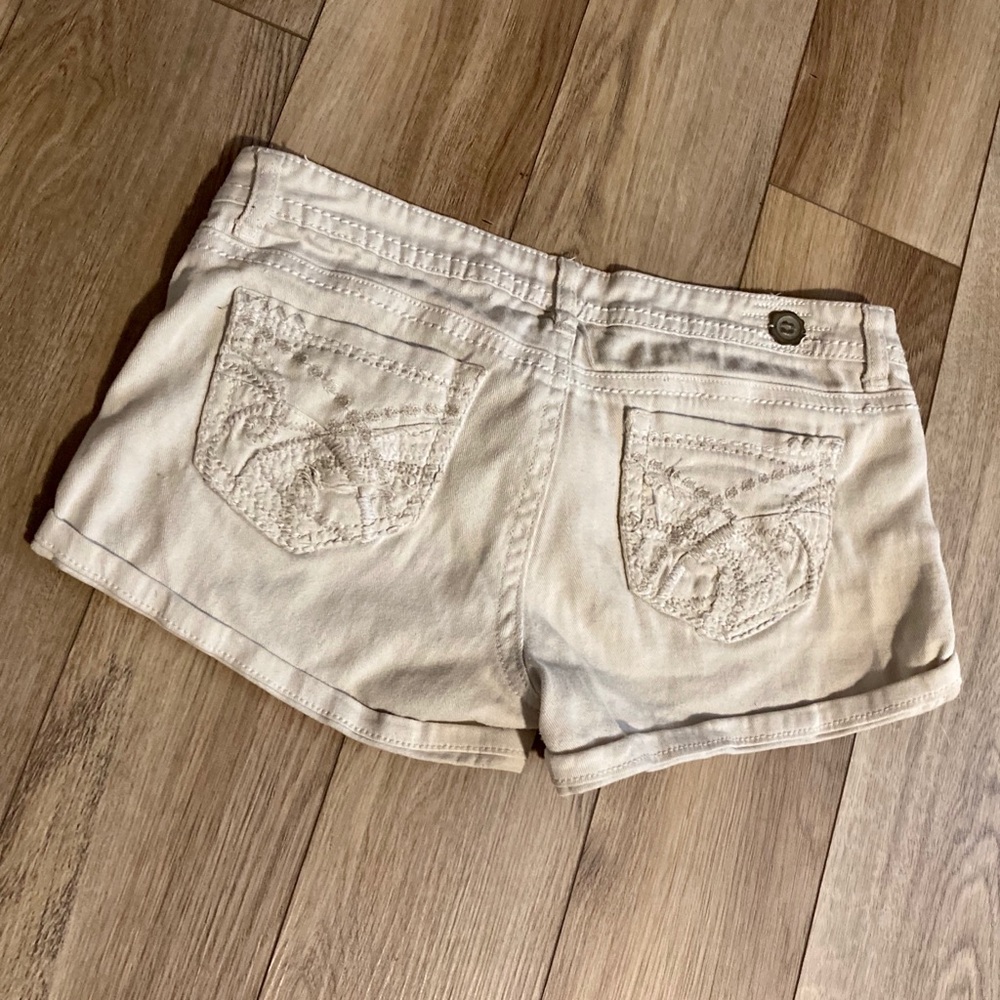 White Jean Shorts